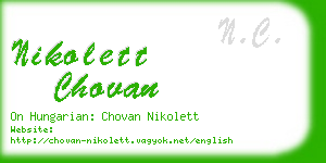 nikolett chovan business card